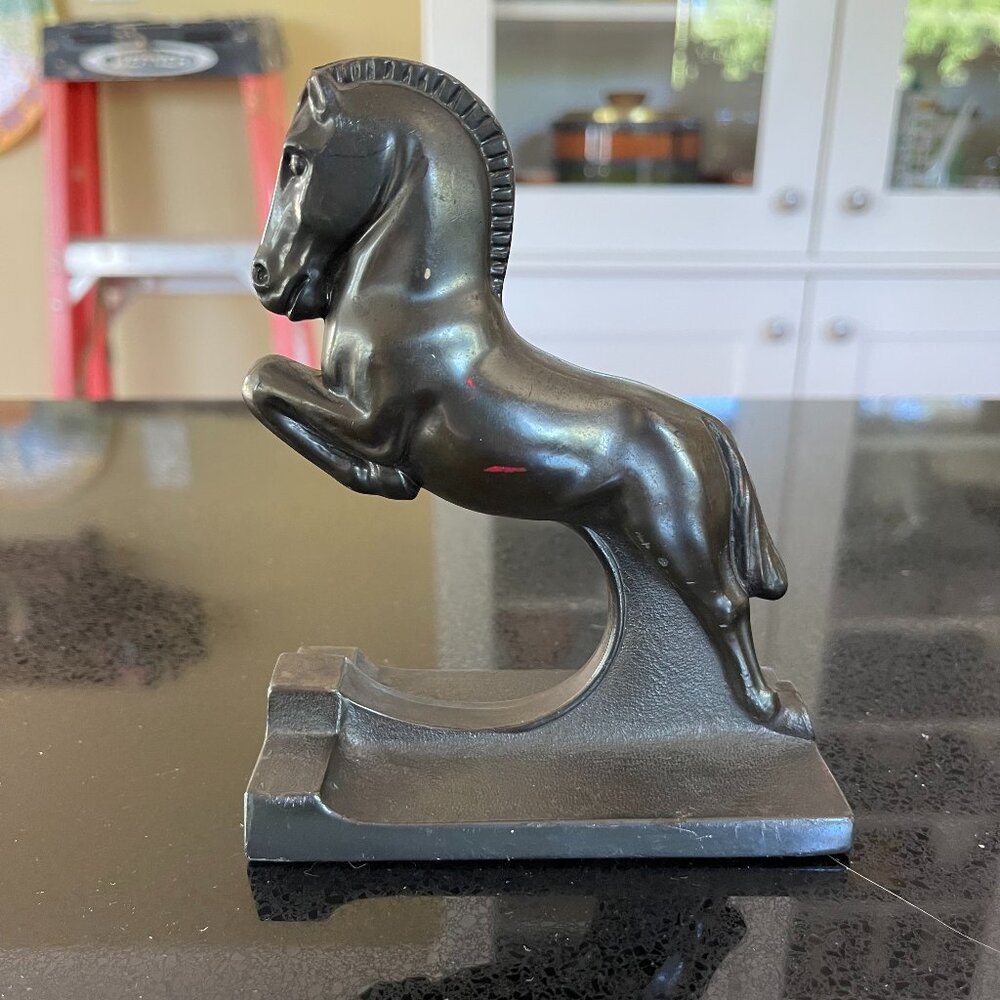 Vintage Bronze Horse Bookend by Dodge Inc